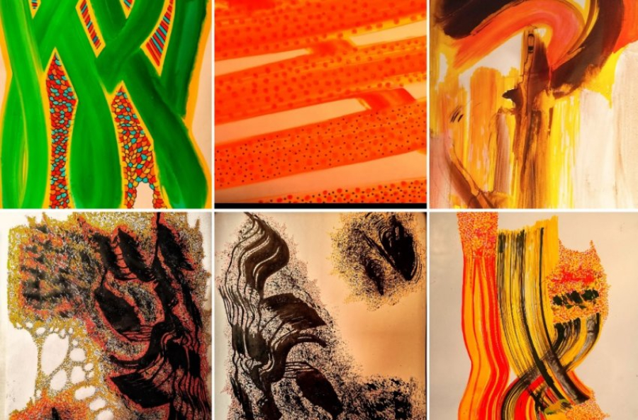 Exposição de Amilton Moreira estreia com arte abstrata no Teatro Dona Zenaide
