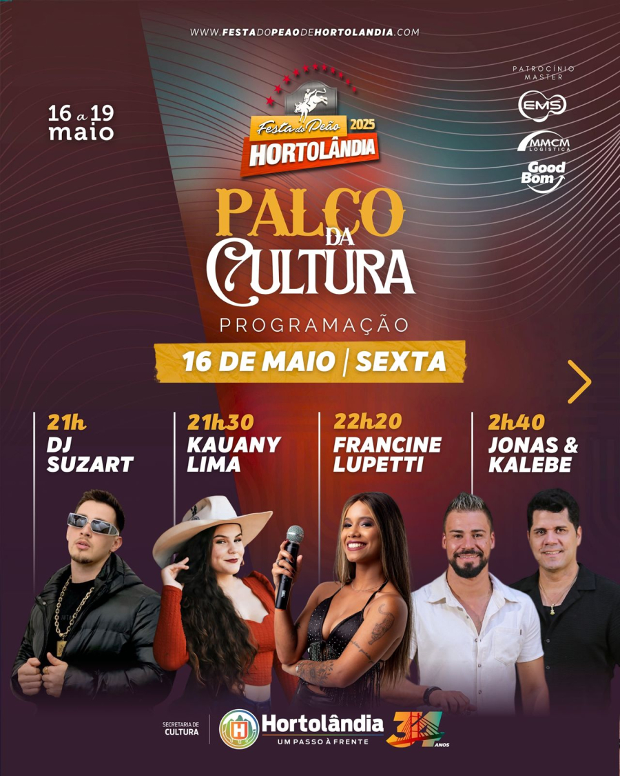 Hortolândia terá apresentações de artistas locais durante a Festa do Peão